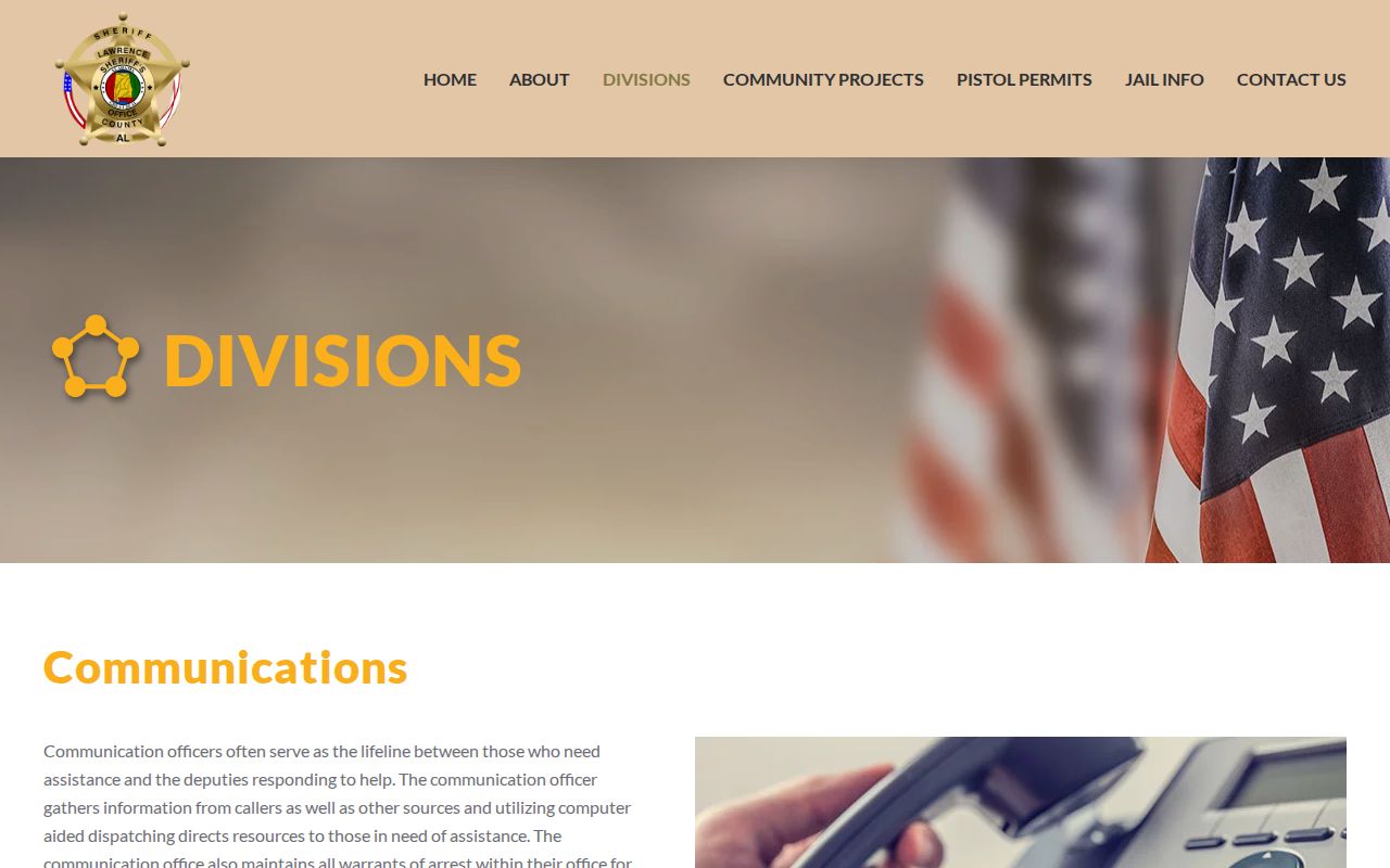 Lawrence County Sheriff Communications warrant maintenance page