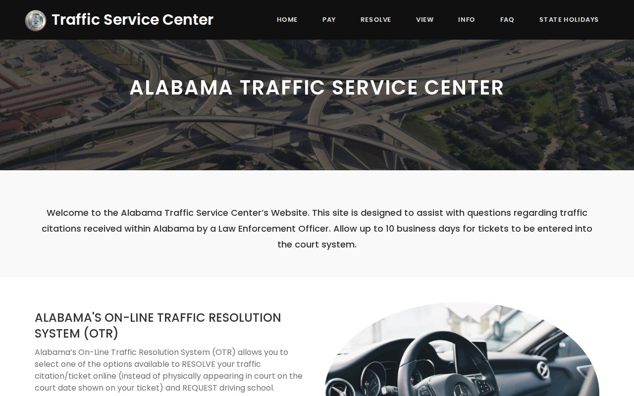 Alabama Traffic Service Center for Lawrence County citations