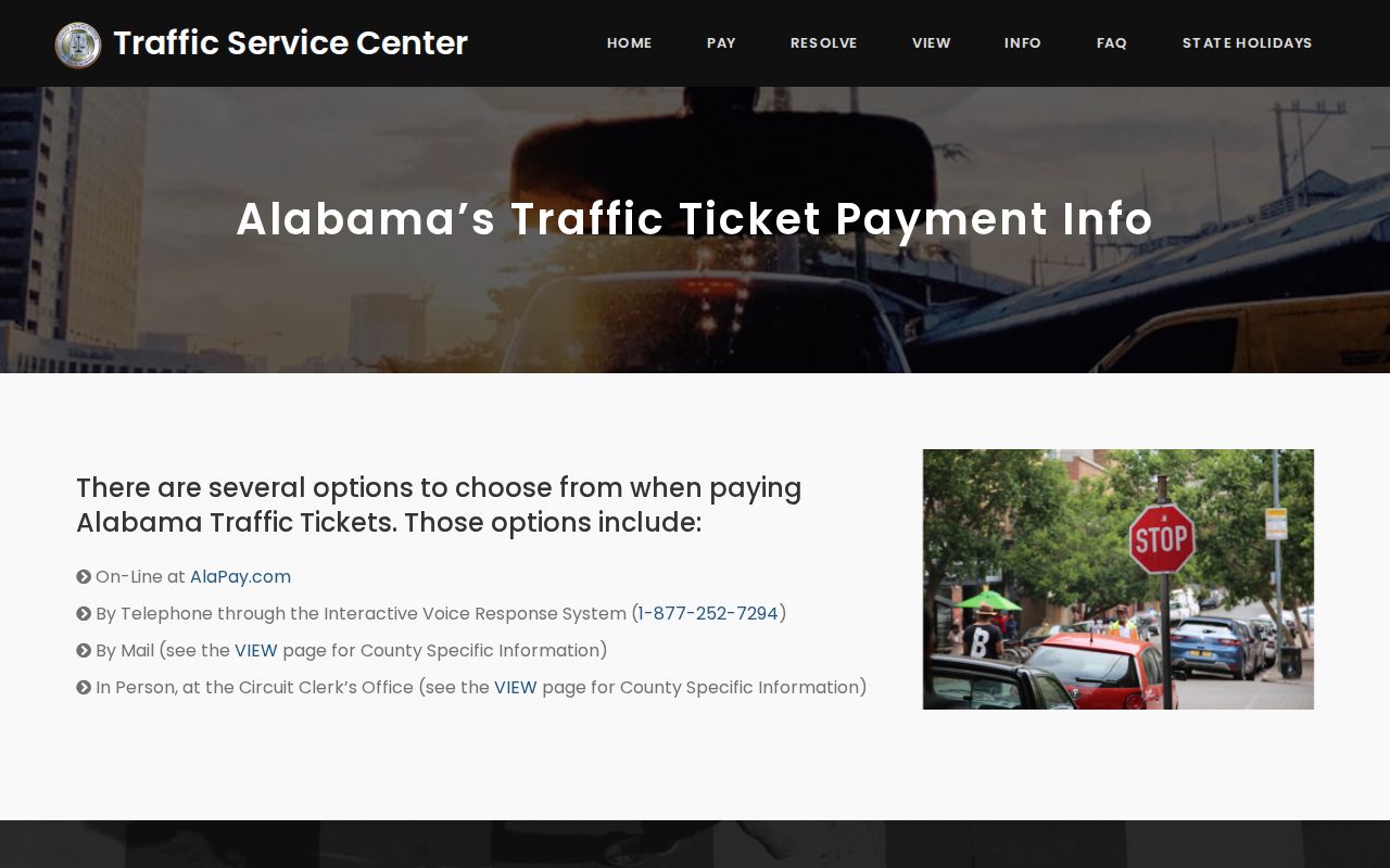 Blank Alabama traffic payment search for Lawrence County tickets